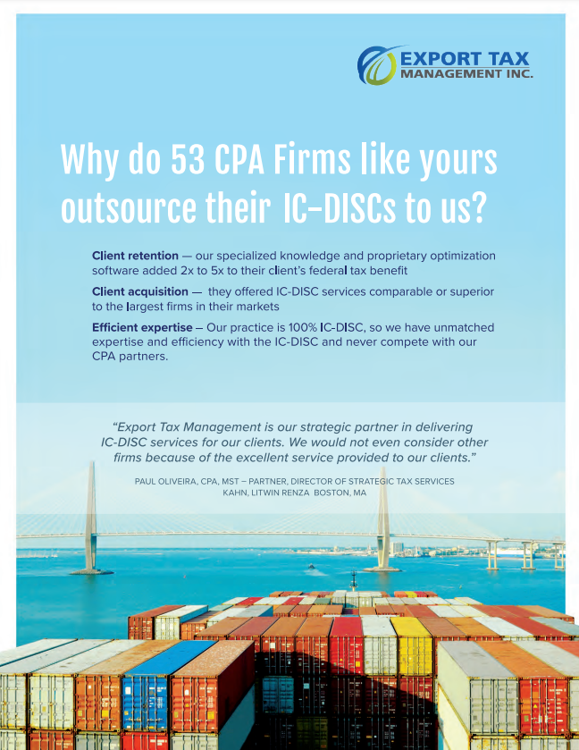 Why do 53 CPA Firms like yours outsource their IC-DISCs to us?